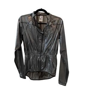 VERGE SPORT Rain Cape Jacket Transparent Black Bold Collection Size Small